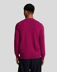Lyle & Scott Strickpullover Rundhalsausschnitt Rosa/Dunkelrot/Lila/Bordeaux