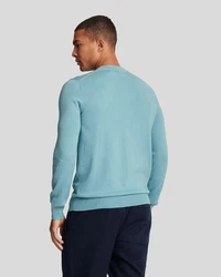 Lyle & Scott Strickpullover Rundhalsausschnitt Hellblau/Blau/Türkis
