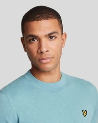 Lyle & Scott Strickpullover Rundhalsausschnitt Hellblau/Blau/Türkis