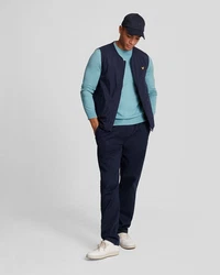 Lyle & Scott Strickpullover Rundhalsausschnitt Hellblau/Blau/Türkis