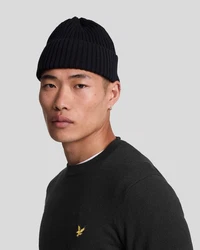Lyle & Scott Strickpullover Rundhalsausschnitt Grün/Schwarz
