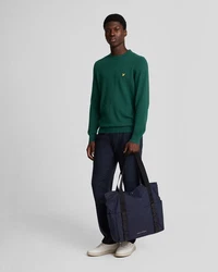 Lyle & Scott Strickpullover Rundhalsausschnitt Dunkelgrün/Grün