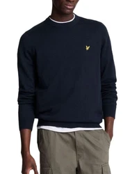 Lyle & Scott Strickpullover Rundhalsausschnitt Dunkelblau/Blau/Grün