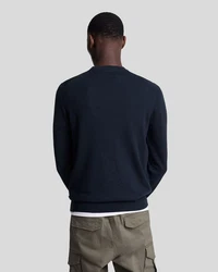 Lyle & Scott Strickpullover Rundhalsausschnitt Dunkelblau/Blau/Grün