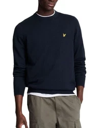 Lyle & Scott Strickpullover Rundhalsausschnitt Dunkelblau/Blau/Grün