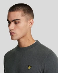 Lyle & Scott Strickpullover Rundhalsausschnitt Dunkelgrau/Grau