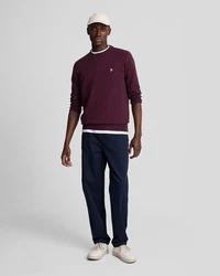 Lyle & Scott Strickpullover Rundhalsausschnitt Dunkelrot/Lila/Bordeaux/Rosa