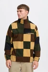 !Solid Troyer Halfzip Fleecejacke Dunkelgrün/Braun/Mischfarben/Beige/Grün/Hellblau