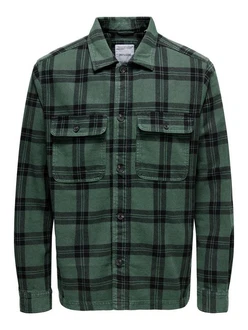 ONLY & SONS Langarmhemd ONSOLIVER Grün