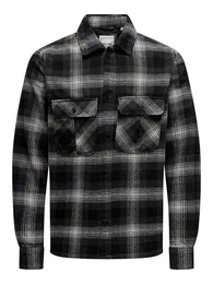 Langarmhemd Hemd gewebt Regular Fit Hemdkragen Knopfleiste 8128 in Schwarz-Wei