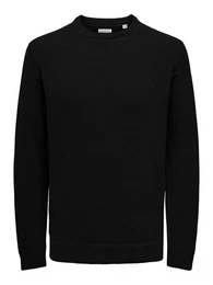 Strickpullover Strickpullover Rundhals Langarm Regular fit 8083 in Schwarz-2