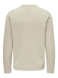 ONLY & SONS Strickpullover Rundhals Langarm Regular fit (8083) greige