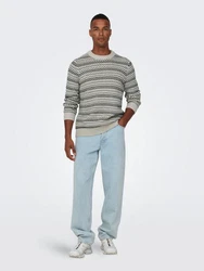 ONLY & SONS Strickpullover Regular Fit Rundhals 8174 Beige (8174)