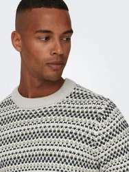 ONLY & SONS Strickpullover Regular Fit Rundhals 8174 Beige (8174)
