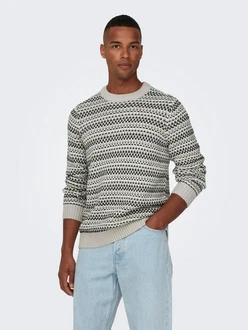 ONLY & SONS Strickpullover Regular Fit Rundhals 8174 ONLY & SONS Strickpullover Regular Fit Rundhals 8174