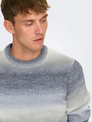 ONLY & SONS Strickpullover Rundhals Regular Fit (8089) Grau (8089)