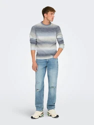 ONLY & SONS Strickpullover Rundhals Regular Fit (8089) Grau (8089)