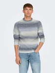 ONLY & SONS Strickpullover Rundhals Regular Fit (8089) Grau (8089)