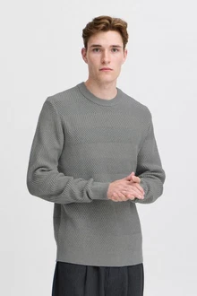Casual Friday Strickpullover CFKARL Grau/Dunkelgrau/Hellgrau
