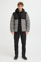 North Bend Steppjacke NBSareno M Jacke Grau/Schwarz/Hellgrau/Dunkelgrau