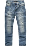 Amaci&Sons Herren Destroyed Slim Fit Denim Jeans Hose 7500 Hellblau