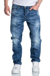 Amaci&Sons Herren Jeans Regular Straight Fit Destroyed 7984 Style KANSAS Blau/Hellblau