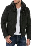 RedBridge Regenjacke Biker-Stil mit abnehmbarer Kapuze 