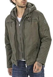 RedBridge Regenjacke Biker-Stil mit abnehmbarer Kapuze 