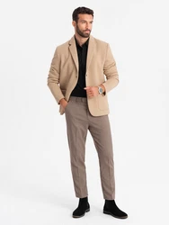 OMBRE Sakko mit Kapuze Beige/Khaki