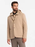 OMBRE Sakko mit Kapuze Beige/Khaki