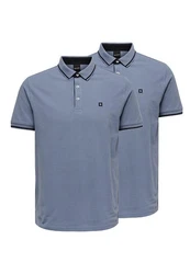ONLY & SONS Poloshirt Onsefletcher Blau/Dunkelblau/Grau/Hellblau