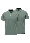ONLY & SONS Poloshirt Onsefletcher Grün/Dunkelgrün