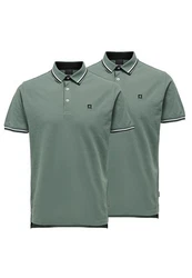 ONLY & SONS Poloshirt Onsefletcher Grün/Dunkelgrün
