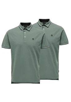 ONLY & SONS Poloshirt Onsefletcher Grün/Dunkelgrün