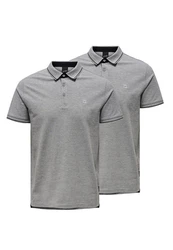 ONLY & SONS Poloshirt Onsefletcher Grau/Hellgrau/Dunkelgrau