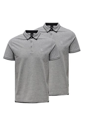 ONLY & SONS Poloshirt Onsefletcher Grau/Hellgrau/Dunkelgrau