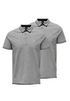 ONLY & SONS Poloshirt Onsefletcher Grau/Hellgrau/Dunkelgrau