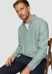 s.Oliver Langarmhemd Regular Fit Grün/Hellblau/Hellgrün