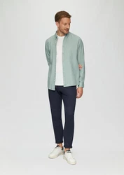 s.Oliver Langarmhemd Regular Fit Grün/Hellblau/Hellgrün