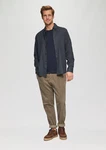 s.Oliver Langarmhemd Regular Fit Khaki/Beige/Dunkelblau