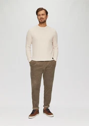 s.Oliver Strickpullover mit Musterstruktur Beige/Khaki/Weiß/Creme