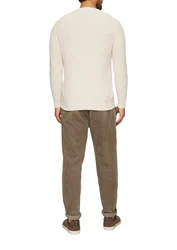s.Oliver Strickpullover mit Musterstruktur Beige/Khaki/Weiß/Creme