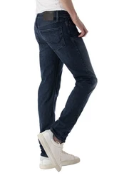 Jack & Jones Slim-fit-Jeans NZGLENN Dunkelblau/Hellblau/Lila