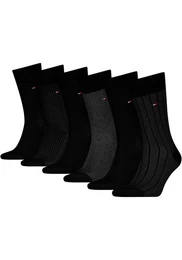 Socken TH MEN SOCK 6P TIN GIFTBOX BIRDSEYE (Box, 6-Paar) mit gesticketem Flag-Label