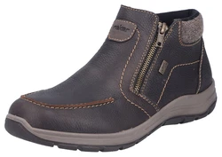 Rieker Winterboots Stiefelette Komfortschuh mit zwei praktischen Reißverschlüssen braun/dunkelbraun