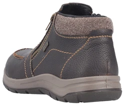 Rieker Winterboots Stiefelette Komfortschuh mit zwei praktischen Reißverschlüssen braun/dunkelbraun