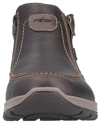 Rieker Winterboots Stiefelette Komfortschuh mit zwei praktischen Reißverschlüssen braun/dunkelbraun