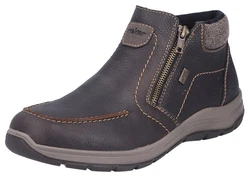 Rieker Winterboots Stiefelette Komfortschuh mit zwei praktischen Reißverschlüssen braun/dunkelbraun