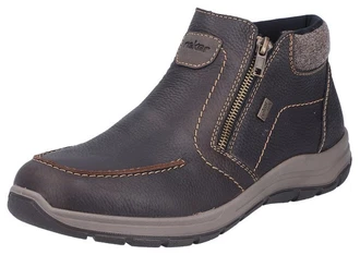 Rieker Winterboots Stiefelette Komfortschuh mit zwei praktischen Reißverschlüssen braun/dunkelbraun