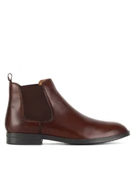 Klassische Stiefeletten Herren HAAN-01 MB Braun Keilstiefel